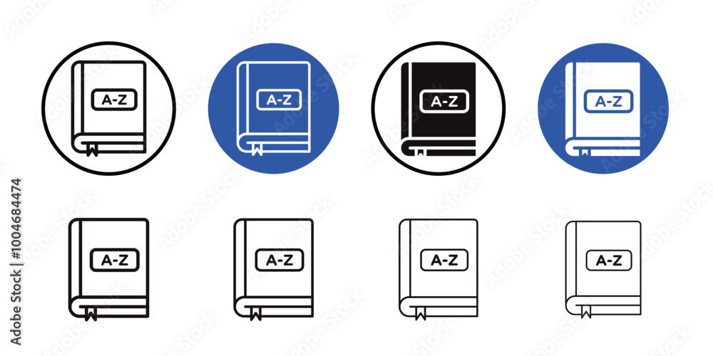 Dictionaries icon Thin line art collection Dictionaries icon Thin line art collection