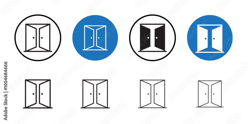 Door icon Thin line art collection Door icon Thin line art collection