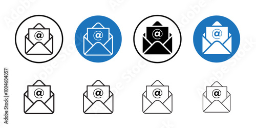 Email icon Thin line art collection
