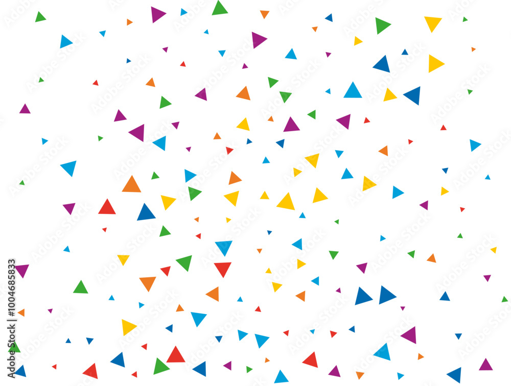 Rainbow Triangular Confetti. Confetti celebration, Falling rainbow abstract decoration for party, birthday celebrate, anniversary or event, festive. Festival decor. Vector illustration. Rainbow Triangular Confetti. Confetti celebration, Falling rainbow abstract decoration for party, birthday celebrate, anniversary or event, festive. Festival decor. Vector illustration.