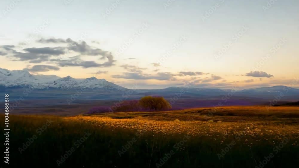Natures Serenity Stretching Across Mountain Valleys Natures Serenity Stretching Across Mountain Valleys
