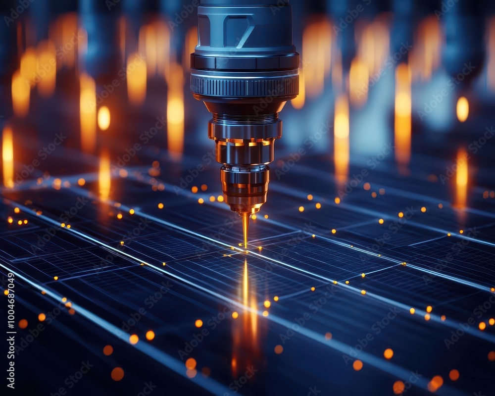 Automated drilling machine at a remote construction site, AI ensuring precision, speed, and safety, automated drill, remote construction technology Automated drilling machine at a remote construction site, AI ensuring precision, speed, and safety, automated drill, remote construction technology