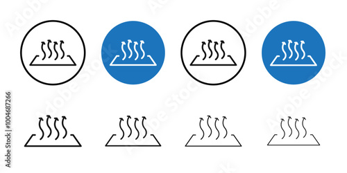 Heat icon Thin line art collection