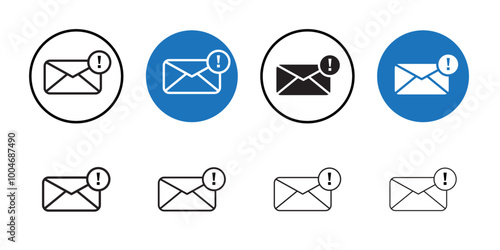 Inbox icon Thin line art collection