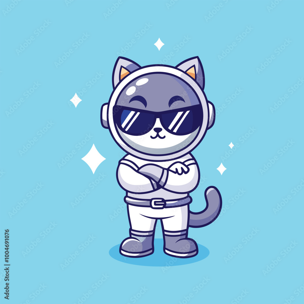 Cute Cool Cat Wearing Eyeglasses And Hoodie Cartoon Vector Icon Illustration Cute Cool Cat Wearing Eyeglasses And Hoodie Cartoon Vector Icon Illustration