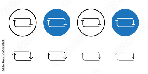 Repeat icon Thin line art collection