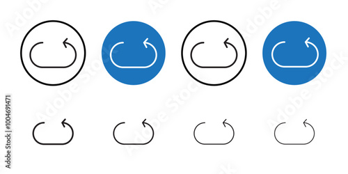 Reset icon Thin line art collection