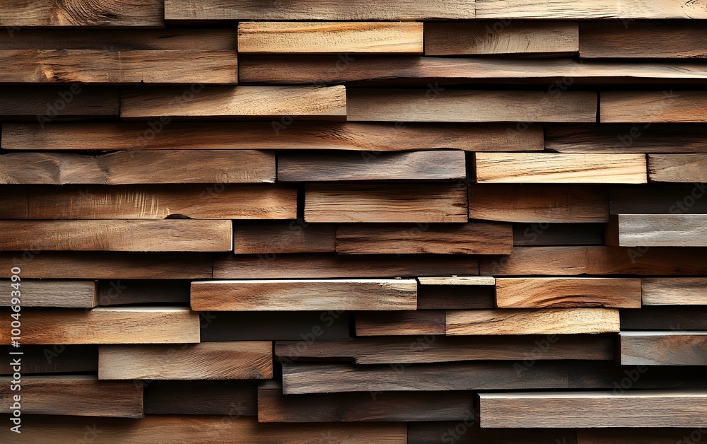 Stacked wooden panels create a linear textured wall in a minimalist contemporary style providing a material suitable for fences sheds and other architectural structures The layered Stacked wooden panels create a linear textured wall in a minimalist contemporary style providing a material suitable for fences sheds and other architectural structures The layered