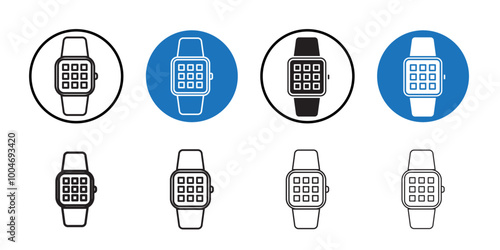 Smartwatch icon Thin line art collection