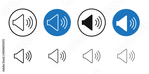 Speaker Icon Thin line art collection
