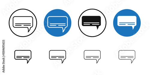 Subtitles icon Thin line art collection