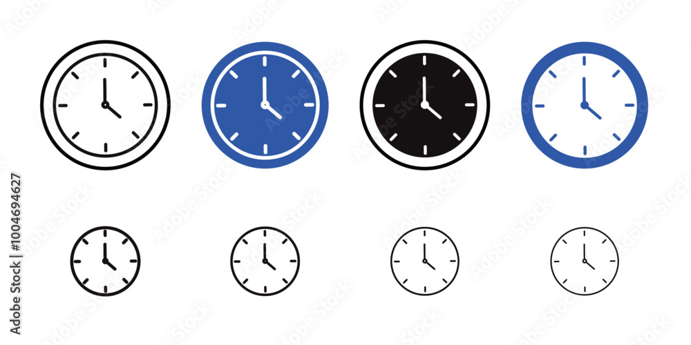 Time icon Thin line art collection Time icon Thin line art collection