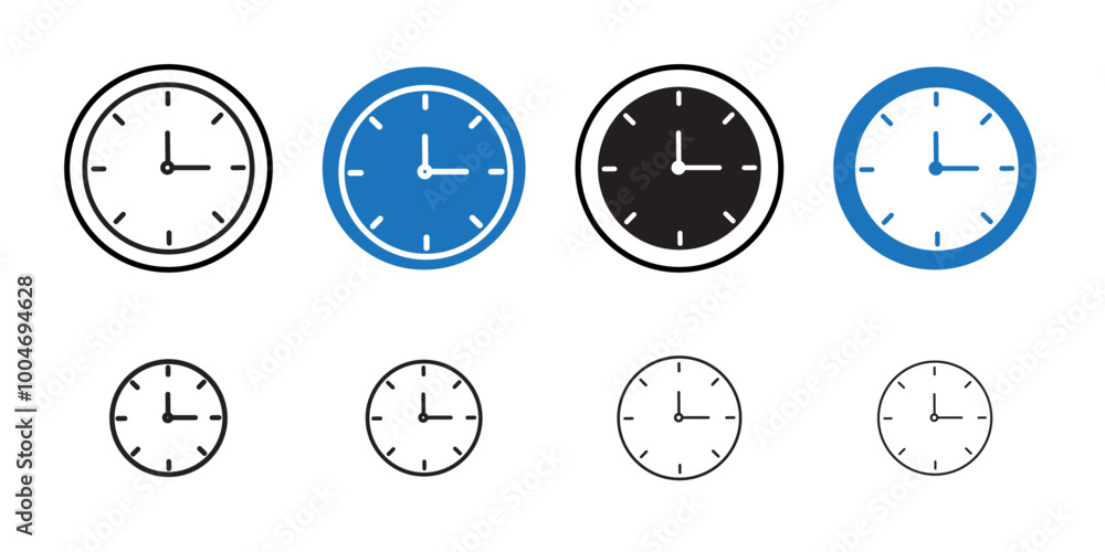 Time icon Thin line art collection Time icon Thin line art collection