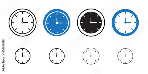 Time icon Thin line art collection