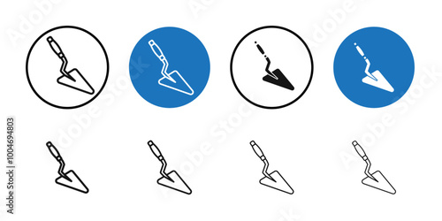Trowel icon Thin line art collection