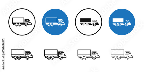 Truck icon Thin line art collection
