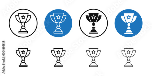 Trophy icon Thin line art collection