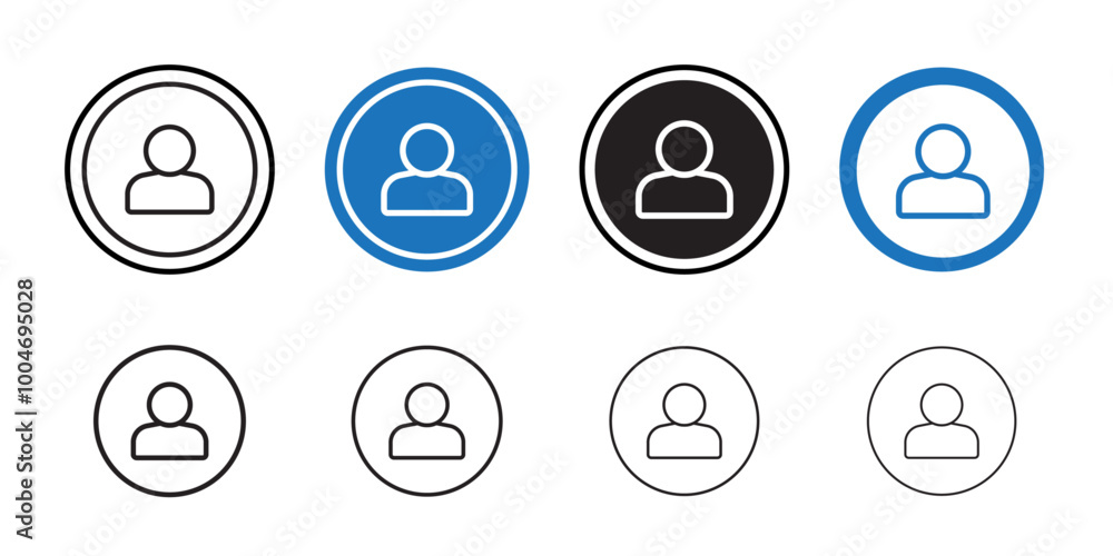 User icon Thin line art collection User icon Thin line art collection