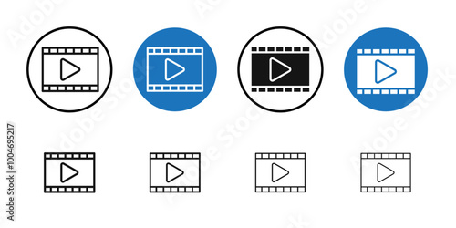 Video Icon Thin line art collection