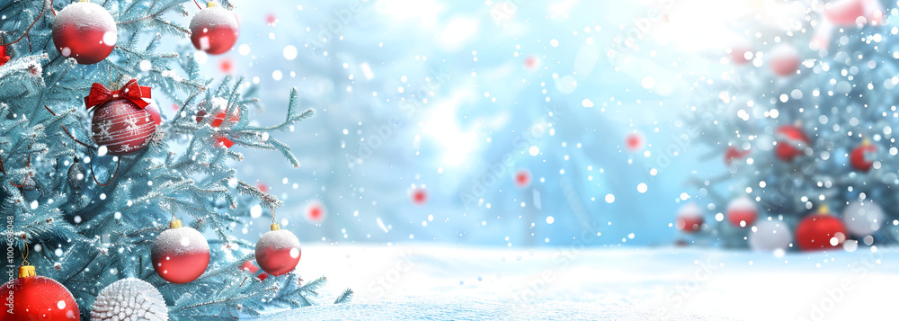 Joyful Christmas Backdrop: A Sensational Winter Scene with Presents Joyful Christmas Backdrop: A Sensational Winter Scene with Presents