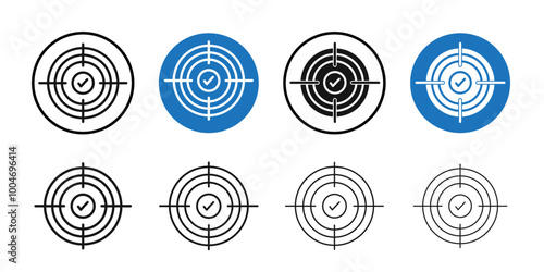 Accuracy icon Thin line art collection
