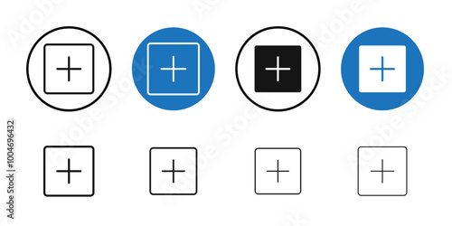 Add icon Thin line art collection