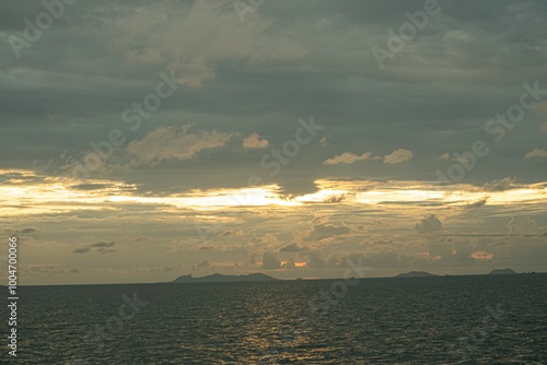 sunset over the sea