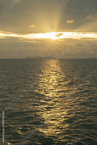 sunset in the sea