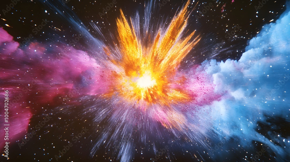 Fototapeta premium Cosmic explosion in the universe