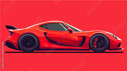 Illustration of a sports car. Supercar.