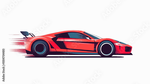 Illustration of a sports car. Supercar.