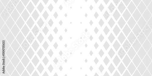 Wallpaper Mural Vector geometric seamless pattern with crystals, rhombuses, diamond shapes. Halftone gradient transition effect. Trending minimal background. Abstract gray and white texture. Repeated modern design Torontodigital.ca