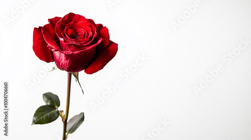 red rose isolated on white background