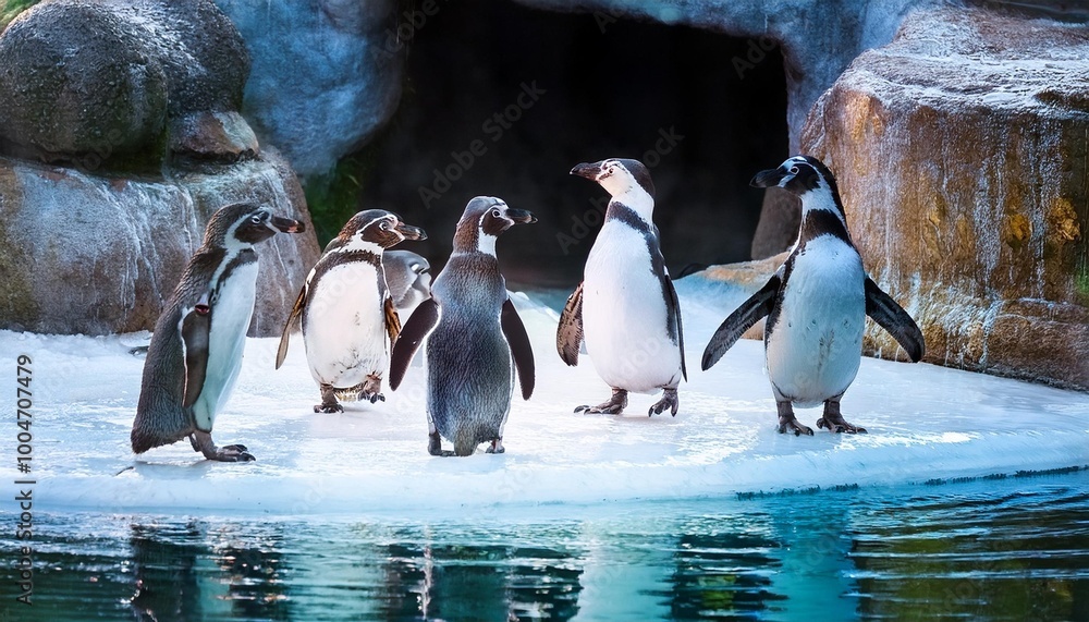 Fototapeta premium group of penguins
