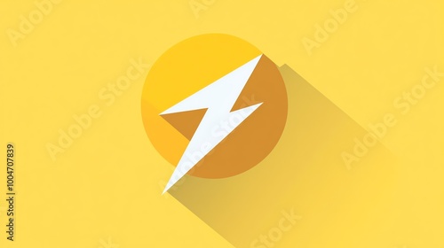 Simple lightning bolt icon in circle.