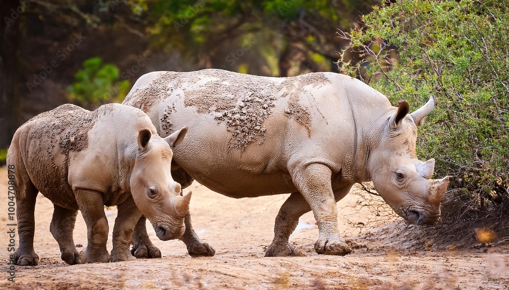 Fototapeta premium rhino in the wild