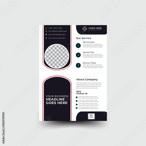 Impactful corporate announcement  templates in a4 background with unique ,stylish, trend sleek, glossy shape use for event, promotion, marketing, advertisement, project , publication