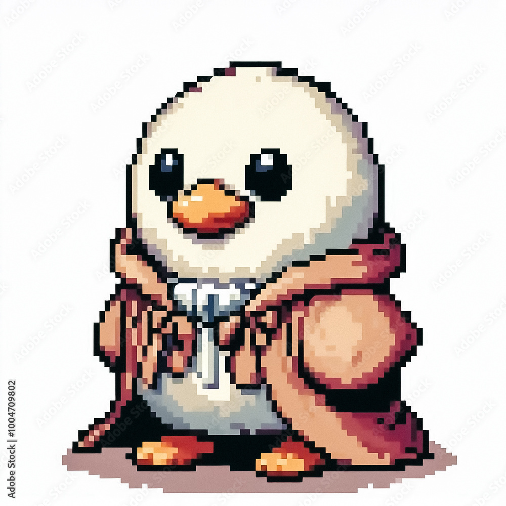 Fototapeta premium 8bit pixel art style illustration of an animal
