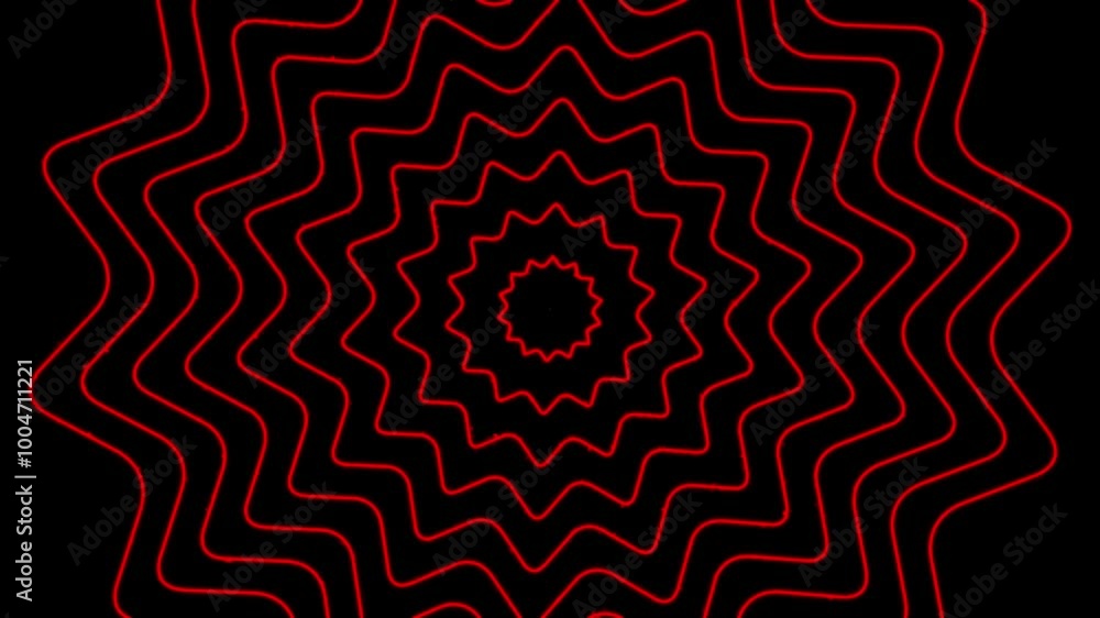 Monochromatic HD animation of concentric red circles pattern getting bigger on black background. Seamless loop. Monochromatic HD animation of concentric red circles pattern getting bigger on black background. Seamless loop.