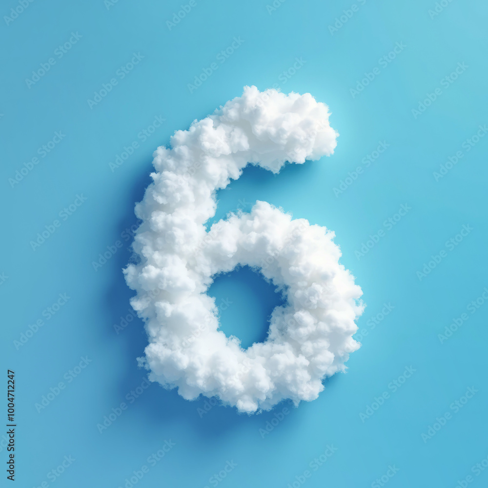 cloud in the shape of the number six cloud in the shape of the number six