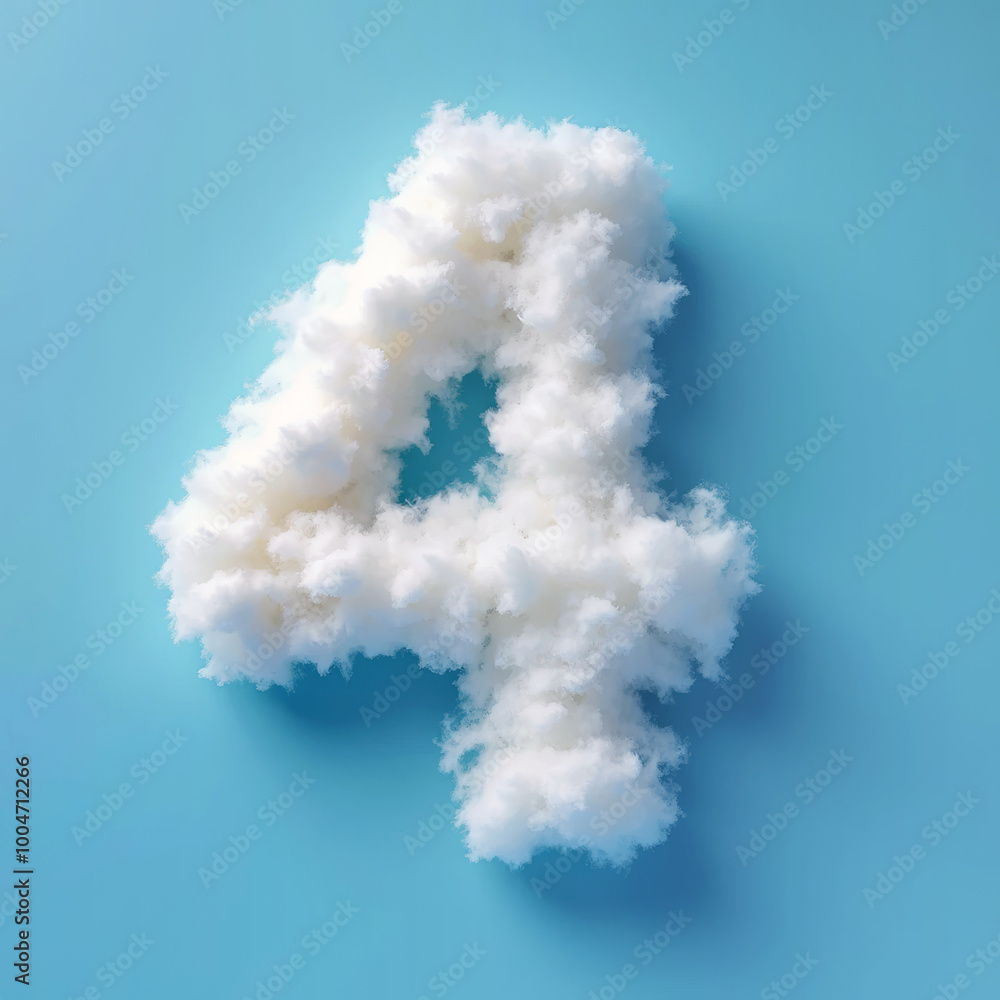 cloud in the shape of the number four cloud in the shape of the number four