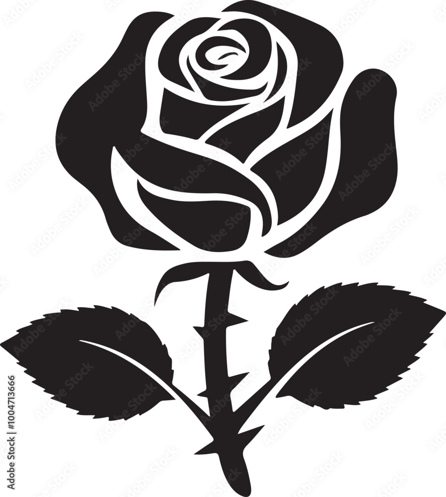 rose vector silhouette