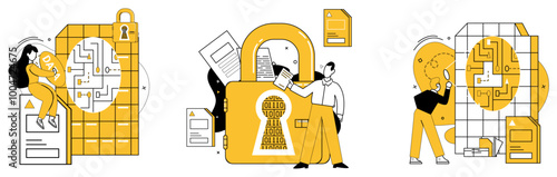 Work with data vector illustration. Statistics become vibrant storytellers in hands adept data analytics professionals Big data is raw material awaiting sculptors touch in realm analytics