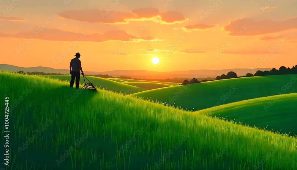 Vector sketch Green grass field on small hills. Meadow, alkali, lye, grassland, pommel, lea, pasturage, farm. Rural scenery landscape panorama of countryside pastures. illustration Vector sketch Green grass field on small hills. Meadow, alkali, lye, grassland, pommel, lea, pasturage, farm. Rural scenery landscape panorama of countryside pastures. illustration