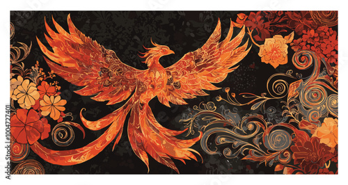 Phoenix Firebird Illustration