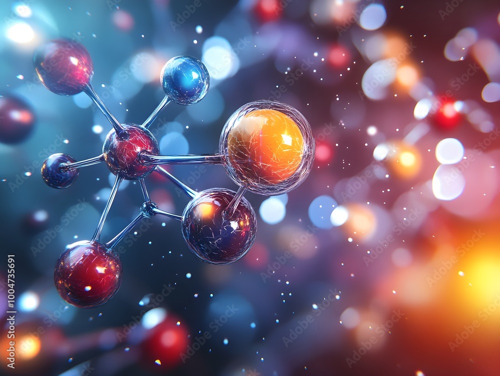 illustration of molecule model. Science background illustration of molecule model. Science background