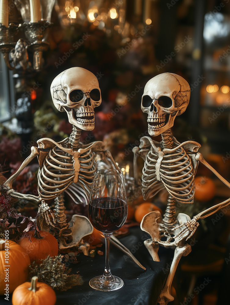 Dancing Skeletons at a Spooky Halloween Party. Halloween skeleton. Skeletons dancing at a Halloween party. Skeletons dance Dancing Skeletons at a Spooky Halloween Party. Halloween skeleton. Skeletons dancing at a Halloween party. Skeletons dance