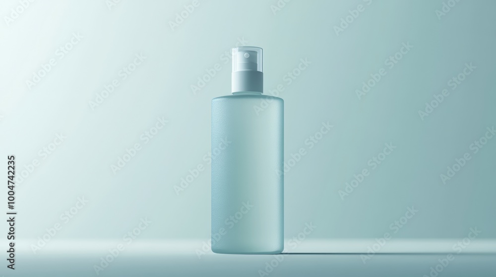 A clear bottle of perfume sits on a table A clear bottle of perfume sits on a table