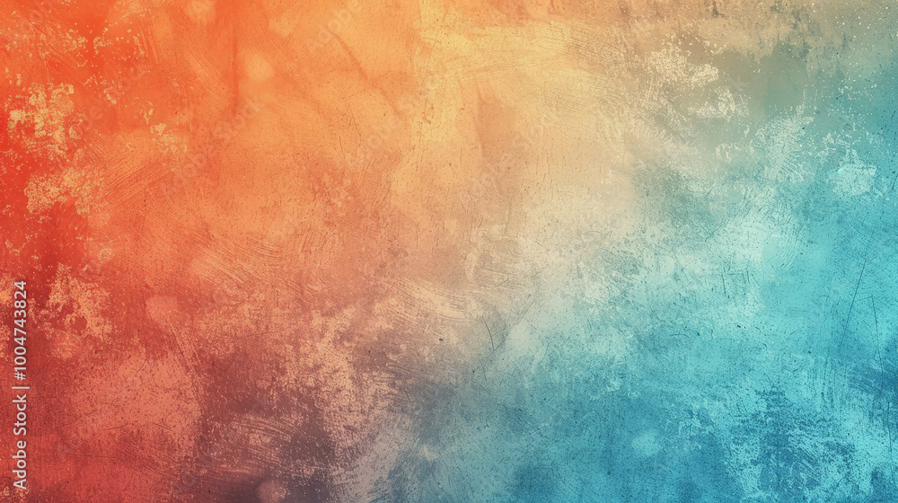 Fototapeta premium grainy gradient background teal orange read blue