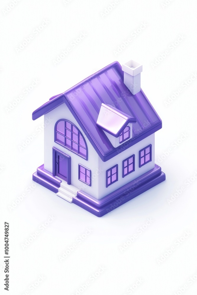 A Stylish and EyeCatching Purple House Icon Perfect for Incorporating into Modern Design Concepts A Stylish and EyeCatching Purple House Icon Perfect for Incorporating into Modern Design Concepts